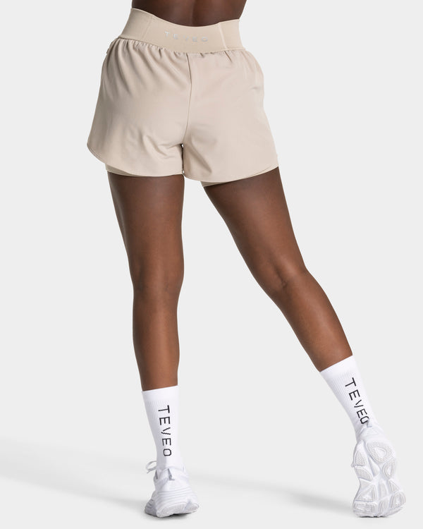 Short TEVEO End Running 2-en-1 Latte - 2